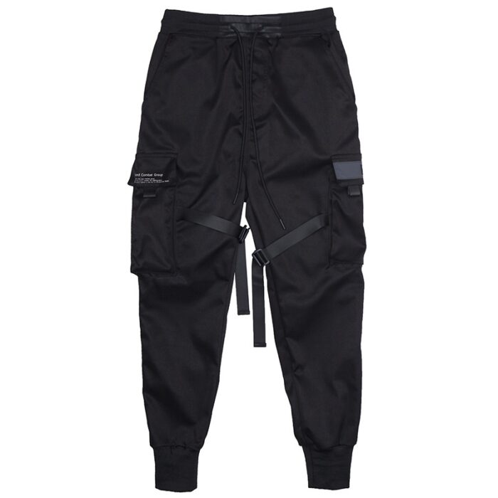 Hot Sale Men Black Hip Hop Cargo Pants Elastic Waist Jogger Trousers Sweatpants Pockets Full Length Casual Fashion - Image 6