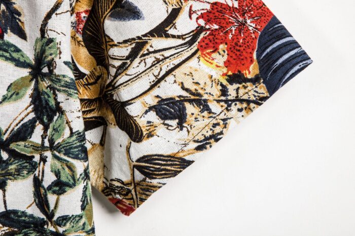 Slim shirt men contrast color printing shirt men - Image 2