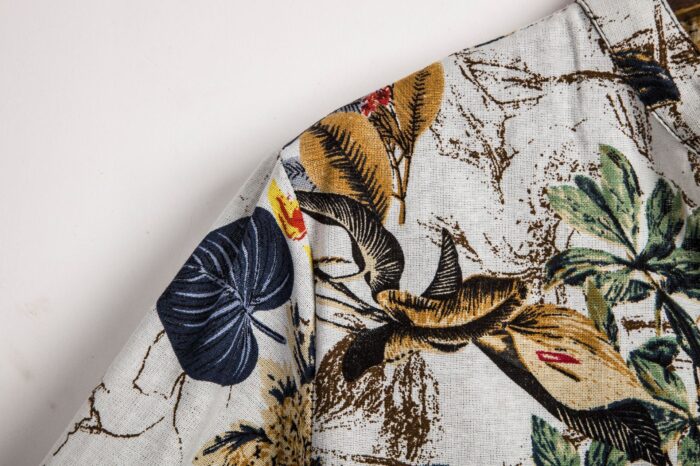 Slim shirt men contrast color printing shirt men - Image 7